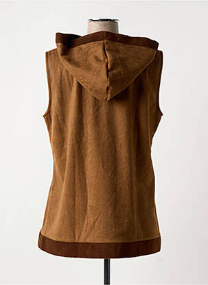Gilet sans manche poches marron SENORETTA femme