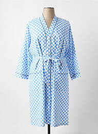 Robe de chambre col v bleu REGENCE femme