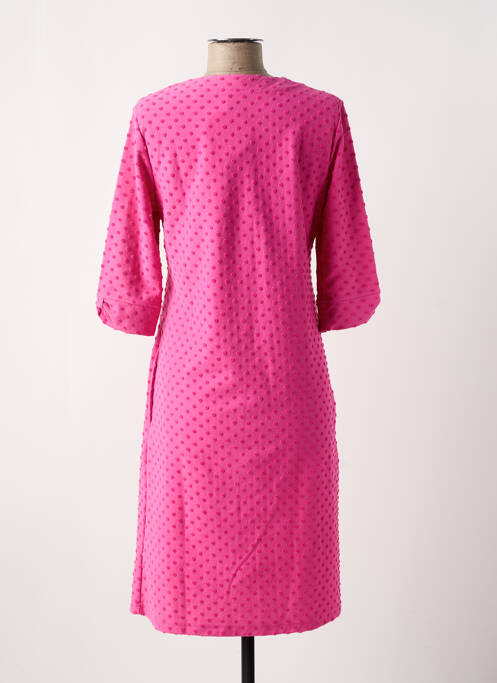 Robe de chambre tissage jersey rose CANAT femme