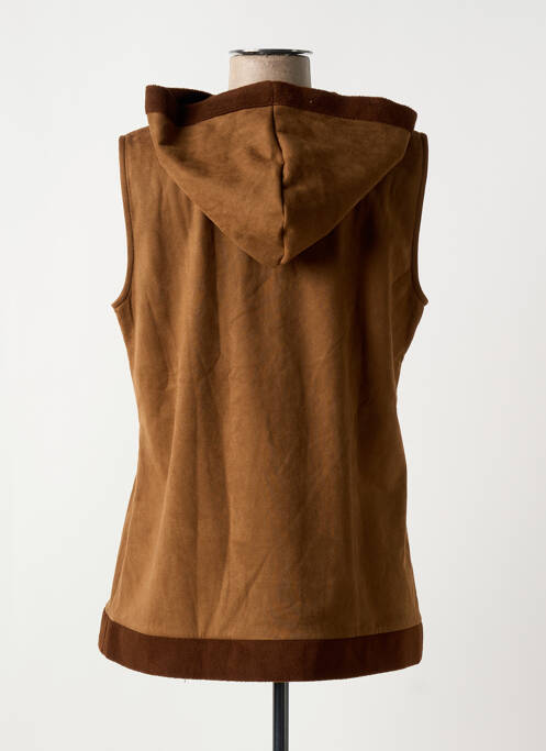Gilet sans manche poches marron SENORETTA femme