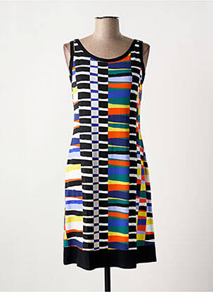 Robe mi-longue sans manche sans manche noir VANIA femme