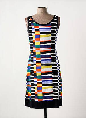Robe mi-longue sans manche sans manche noir VANIA femme