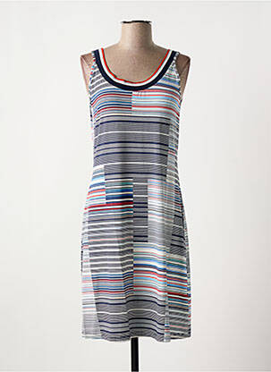 Robe mi-longue sans manche sans manche bleu VANIA femme