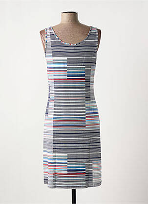 Robe mi-longue sans manche sans manche bleu VANIA femme