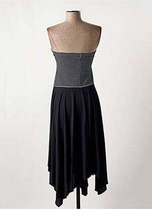 Robe de plage manches bustier noir LIDEA femme