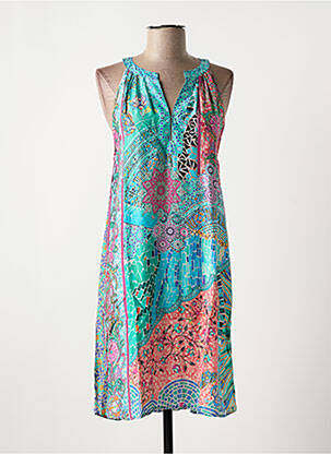 Robe de plage coupe cintrée bleu VANIA femme