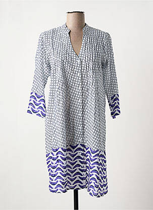 Chemise de nuit col v bleu OPERA femme