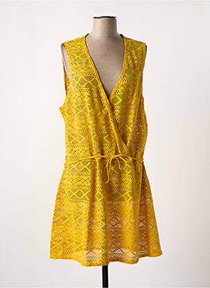 Robe de plage coupe cintrée jaune FREYA femme