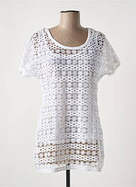Top manches courtes manches courtes blanc JANIRA femme