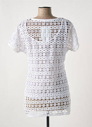 Top manches courtes manches courtes blanc JANIRA femme