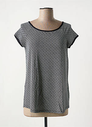 T-shirt imprimé fantaisie manches courtes noir JANIRA femme