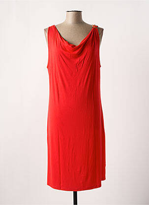 Robe mi-longue sans manche sans manche rouge VANIA femme