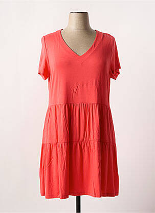 Robe courte coupe évasée manches courtes rouge SENORETTA femme