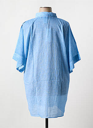 Tunique manches courtes légère et transparente bleu SUNFLAIR femme