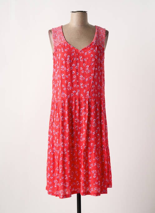 Robe mi-longue coupe fluide sans manche rouge SENORETTA femme