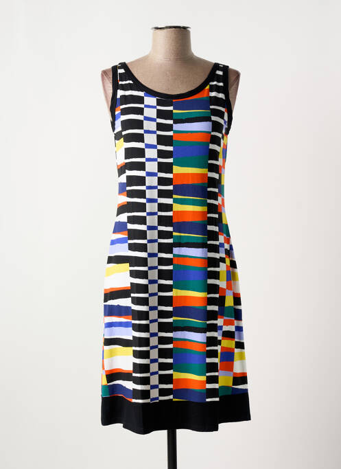 Robe mi-longue sans manche sans manche noir VANIA femme