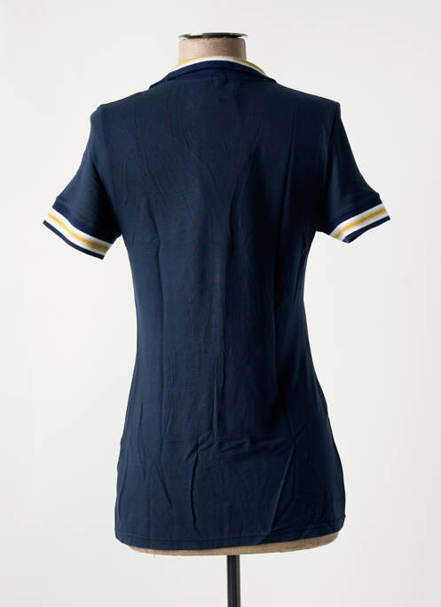 Polo stretch manches courtes bleu JANIRA femme