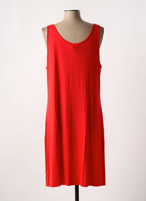 Robe mi-longue sans manche sans manche rouge VANIA femme