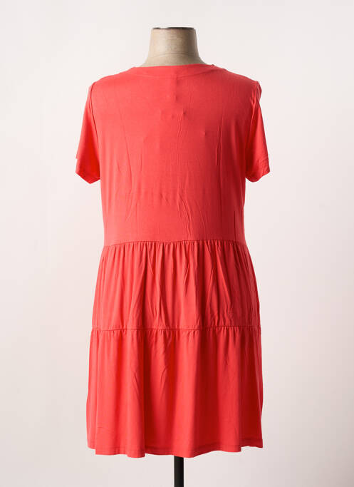 Robe courte coupe évasée manches courtes rouge SENORETTA femme