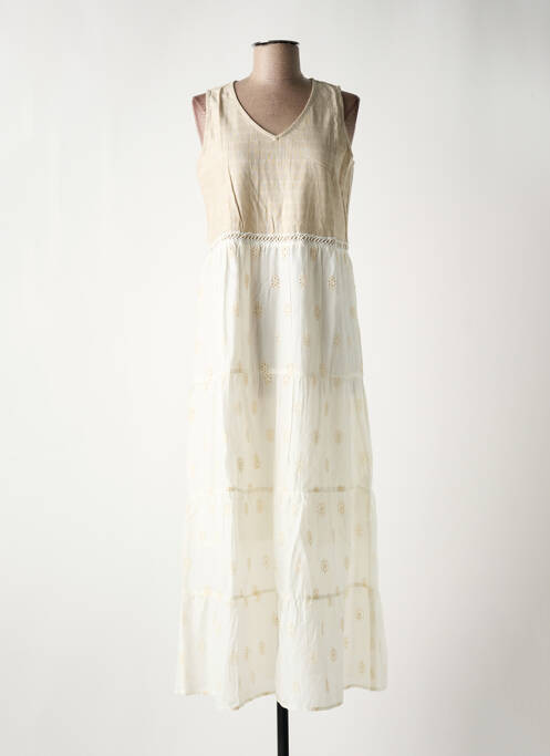 Robe longue beige SENORETTA pour femme