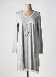 Chemise de nuit manches longues gris RINGELLA femme