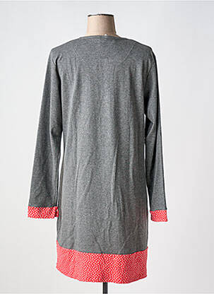 Chemise de nuit sérigraphie gris VANIA femme