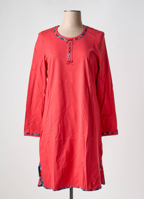 Chemise de nuit manches longues rouge RINGELLA femme