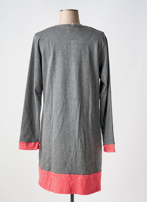 Chemise de nuit sérigraphie gris VANIA femme