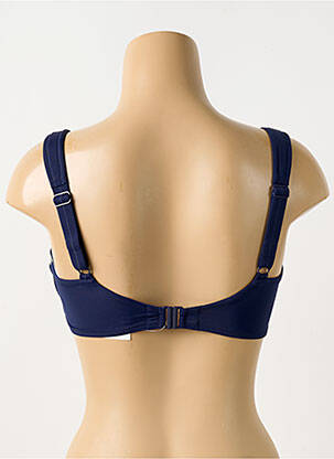 Haut de maillot de bain stretch haut soutien-gorge emboitant bleu LIDEA femme