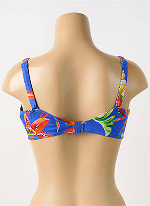 Haut de maillot de bain stretch haut soutien-gorge emboitant bleu PRIMADONNA femme