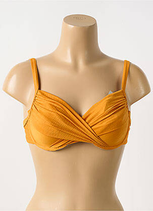 Haut de maillot de bain stretch haut soutien-gorge emboitant orange LIVIA femme