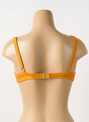 Haut de maillot de bain stretch haut soutien-gorge emboitant orange LIVIA femme