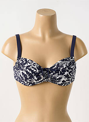Haut de maillot de bain stretch haut bandeau bleu LIDEA femme