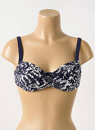 Haut de maillot de bain stretch haut bandeau bleu LIDEA femme