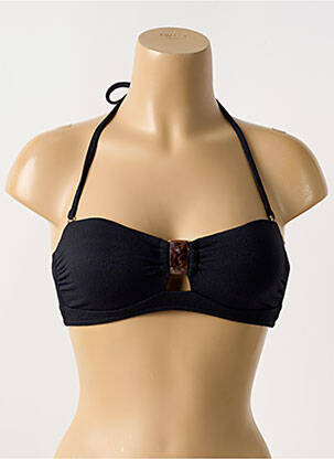 Haut de maillot de bain stretch haut bandeau noir LIVIA femme