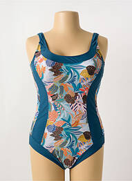 Maillot de bain 1 pièce stretch bleu SUNMARIN femme