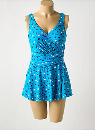 Maillot de bain 1 pièce stretch haut soutien-gorge moulé bleu SUNMARIN femme