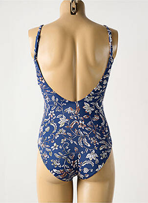 Maillot de bain 1 pièce stretch haut soutien-gorge moulé bleu OLYMPIA femme