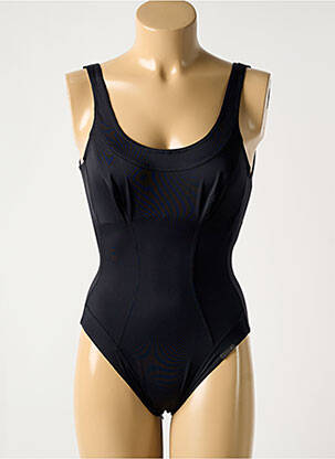Maillot de bain 1 pièce stretch noir OLYMPIA femme
