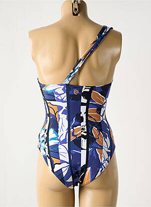 Maillot de bain 1 pièce imprimé fantaisie bleu OLYMPIA femme