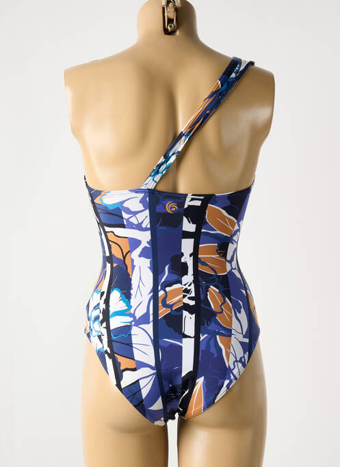 Maillot de bain 1 pièce bleu OLYMPIA pour femme