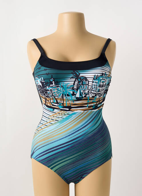 Maillot de bain 1 pièce bleu SUNMAN pour femme