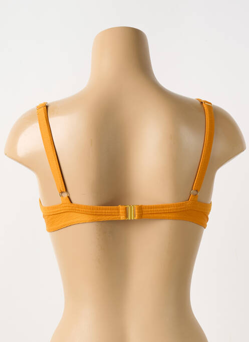 Haut de maillot de bain stretch haut soutien-gorge emboitant orange LIVIA femme