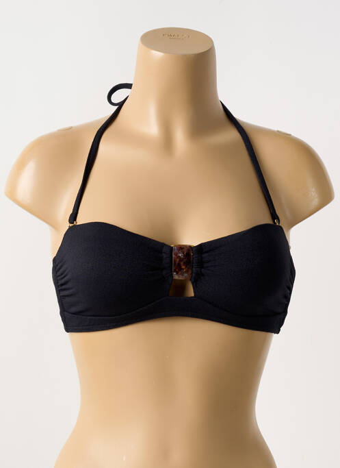 Haut de maillot de bain stretch haut bandeau noir LIVIA femme