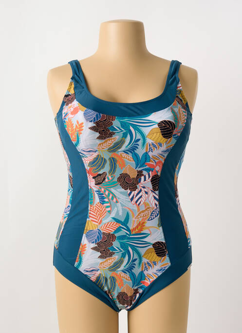 Maillot de bain 1 pièce stretch bleu SUNMARIN femme