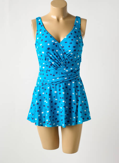 Maillot de bain 1 pièce stretch haut soutien-gorge moulé bleu SUNMARIN femme