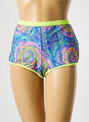 Bas de maillot de bain imprimé fantaisie short bleu OLYMPIA femme