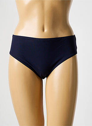 Bas de maillot de bain effet matière satinée culotte bleu LIDEA femme