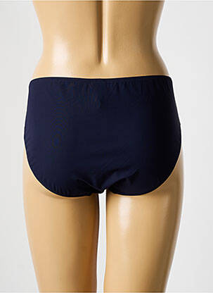 Bas de maillot de bain effet matière satinée culotte bleu LIDEA femme
