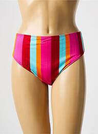 Bas de maillot de bain effet matière satinée culotte rose MARIE JO femme